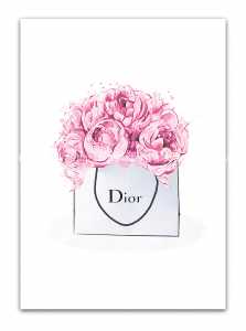 мебель Постер Dior peonies А3