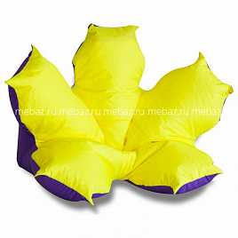 Кресло-мешок Цветок желто-фиолетовый