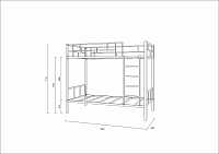 мебель Кровать двухъярусная Валенсия FSN_4s-va90_yd-9005 900х1900