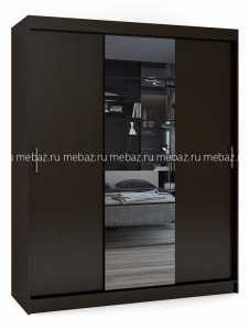 мебель Шкаф-купе Риф-3 Зеркало вариант 2 BRN_2075