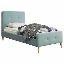 Кровать Button Tufted Flannelette Blue 120х200